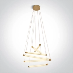 kinkiecik.pl Ladis 63056/BBS matowa mosiężna lampa wisząca LED 50W 230V 3000K; zasilacz 24V w komplecie ONE LIGHT