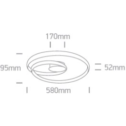 Plafon The Swirl Range 63066/W ONE LIGHT