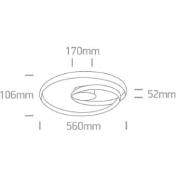 kinkiecik.pl Randa 63068/BS mosiężna lampa sufitowa LED 30W 230V 3000K; w komplecie zasilacz 24V ONE LIGHT