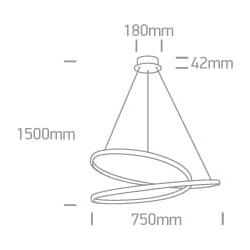 kinkiecik.pl Randa 63068A/BS mosiężna lampa wisząca LED 40W 230V 3000K; w zestawie zasilacz 24V ONE LIGHT