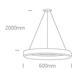 Lampa wisząca LED Pendant Rings 63114/B/W ONE LIGHT 60cm
