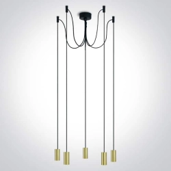 kinkiecik.pl Irini 5 63124C/BBS matowa mosiężna oprawa wisząca 5xE27 20W ONE LIGHT