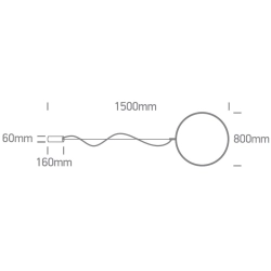 BLACK RING 80cm 40W WW IP20 230V DIMMABLE 63152C/B/W ONE LIGHT