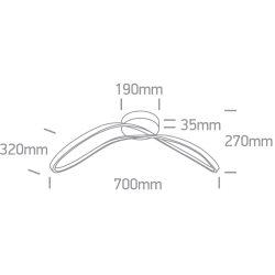 BLACK LED 40W WW IP20 230V DIMMABLE 63154A/B/W ONE LIGHT