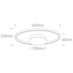 CHAMPAGNE 20W WW IP20 230V DIMMABLE 63154B/CH/W ONE LIGHT