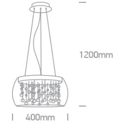 kinkiecik.pl Fotoni Z 63166P dekoracyjna chromowana oprawa wisząca G9 5x9W 100-240V ONE LIGHT