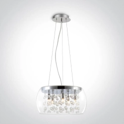 kinkiecik.pl Fotoni Z 63166P dekoracyjna chromowana oprawa wisząca G9 5x9W 100-240V ONE LIGHT