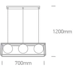 kinkiecik.pl Alla Z 63174C/BS dekoracyjna lampa wisząca E14 3x8W 100-240V ONE LIGHT