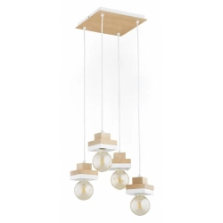 Lampa wisząca MIKO 4xE27 Biała 63414 ALFA