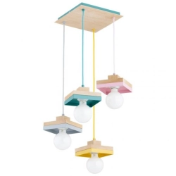 Lampa wisząca MIKO 4xE27 WIELOKOLOROWA 63416 ALFA
