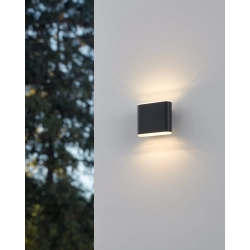 GRUTTI lampa ścienna kinkiet zewnętrzny LED antracyt IP65 11,5x9 cm 901025 EGLO