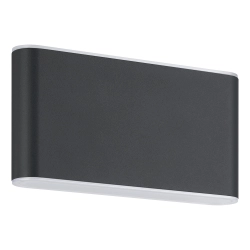 GRUTTI lampa ścienna kinkiet zewnętrzny LED antracyt IP65 17,5x9 cm 901026 EGLO