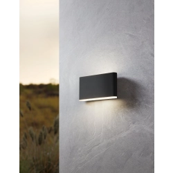 GRUTTI lampa ścienna kinkiet zewnętrzny LED antracyt IP65 17,5x9 cm 901026 EGLO