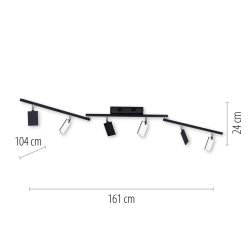 Lampa sufitowa Pure Mira Czarny 6358-18 Paul Neuhaus - zdjęcie dodatkowe 1