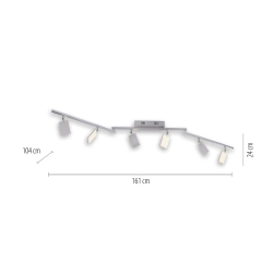 Lampa sufitowa Pure Mira Aluminium 6358-95 Paul Neuhaus - zdjęcie dodatkowe 1