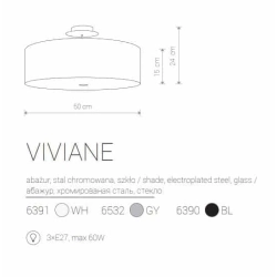 Plafon VIVIANE White 6391 NOWODVORSKI - zdjęcie dodatkowe 1