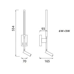 Lampa ścienna Mantra Torch 6702MA - zdjęcie dodatkowe 1