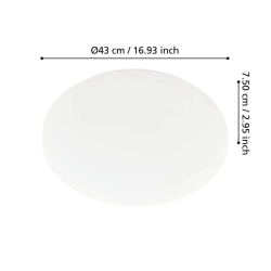 APPRODO Plafon LED 43 cm IP54 lampa ścienna / sufitowa 901526 EGLO