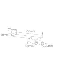BLACK 2x5W WW IP20 230V 65004B/B/W ONE LIGHT