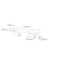 WHITE 3x5W WW IP20 230V 65004C/W/W ONE LIGHT
