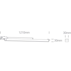 BLACK 25W CCTV LINEAR TRACK LIGHT 100-240V 65025T/B/V ONE LIGHT