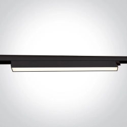 BLACK 48W CCTV LINEAR TRACK LIGHT 230V IP20 65028CT/B/V ONE LIGHT