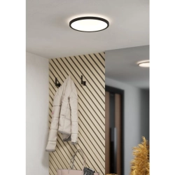MINERARIO Plafon LED 30 cm IP54 czarny okrągły lampa ścienna / sufitowa 901572 EGLO