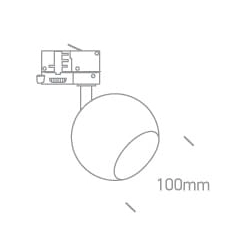 kinkiecik.pl Cavi 65105BT/W biały reflektorek Track Spot GU10 10W 100-240V ONE LIGHT