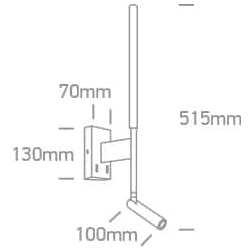 kinkiecik.pl Ines 65144/W/W biały kinkiet LED 3W+6W 230V 3000K; zasilacze 500mA+700mA w zestawie ONE LIGHT