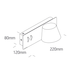 WHITE LED 6W+4W UPLIGHT WW IP20 230V RIGHT 65147A/W/W ONE LIGHT