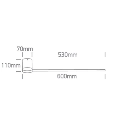 BLACK 12W WALL LIGHT WW IP20 230V 65148A/B/W ONE LIGHT