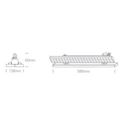 Reflektor High Power Linear Track Light 65168T/W/W ONE LIGHT
