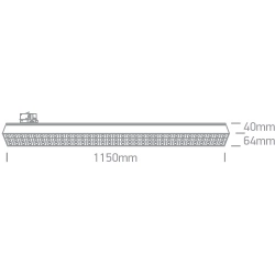 WHITE 60W CCTV PV TRACK LIGHT 230V 65170BT/W/V ONE LIGHT