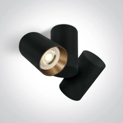 65205E/B BLACK GU10 2x10w DARK LIGHT One Light