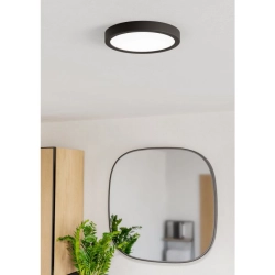 FUEVA 6 Plafon LED 11,5W 2700/4000/6500K IP44 czarny okrągły / oprawa natynkowa 901325 EGLO