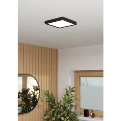 FUEVA 6 Plafon LED 10,5W 2700/4000/6500K IP44 czarny kwadratowy / oprawa natynkowa 901329 EGLO
