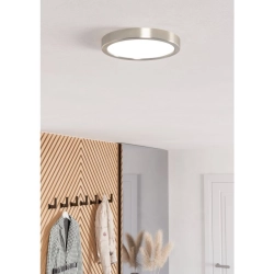 FUEVA 6-Z Plafon LED 11,2W RGB+TW IP44 nikiel mat okrągły / oprawa natynkowa 901381 EGLO