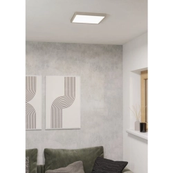 FUEVA 6-Z Plafon LED 13,5W RGB+TW IP44 nikiel mat kwadratowy / oprawa natynkowa 901384 EGLO