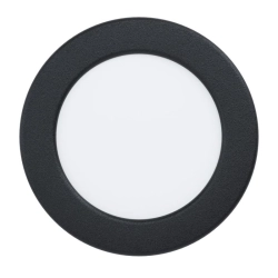 FUEVA 6 Oprawa wpuszczana LED 6,3W 2700/4000/6500K IP44 czarna 11,9 cm 901413 EGLO