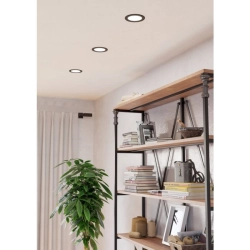 FUEVA 6 Oprawa wpuszczana LED 6,3W 2700/4000/6500K IP44 czarna 11,9 cm 901413 EGLO