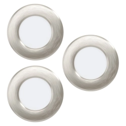 FUEVA 6-Z Oprawa wpuszczana LED 3X2,8W RGB/CCT nikiel mat 8,8 cm Zestaw 901434 EGLO