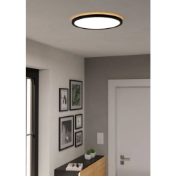ROVITO oprawa sufitowa Plafon LED 39cm IP44 Czarny okrągły 901439 EGLO