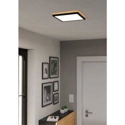 ROVITO oprawa sufitowa Plafon LED 29x29cm IP44 Czarny kwadratowy 901442 EGLO