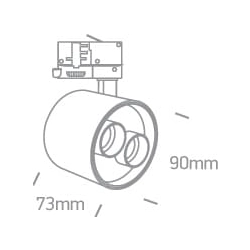 kinkiecik.pl Ravin 65656BT/B/W czarny reflektorek track spot SMD LED 3000K 12W 230V dark light; zasilacz 350mA w komplecie ONE LIGHT