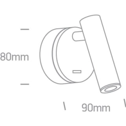 kinkiecik.pl Nychta 65738/B/W czarna lampka nocka LED 3W 100-240V 3000K; zasilacz w komplecie ONE LIGHT