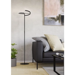 CASTELPOTO Lampa podłogowa LED czarna 2000lm 3000K 901972 EGLO