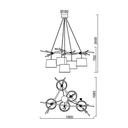 lampa wisząca Mantra Sabina 6175MA - zdjęcie dodatkowe 1