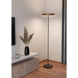 TRABUCO Lampa podłogowa LED czarna/brąz 5700lm 2200-6500K 390452 EGLO