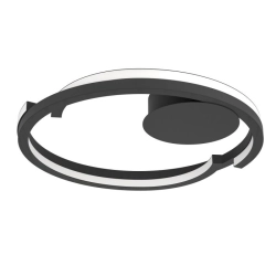 MEZZOMONTE Lampa sufitowa LED CCT / ściemnialna czarna Ø48cm 901821 EGLO