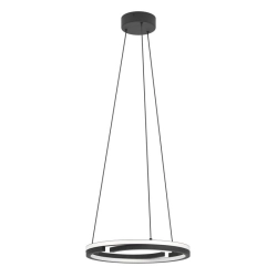MEZZOMONTE Lampa wisząca LED CCT / ściemnialna Czarna Ø48cm 901822 EGLO